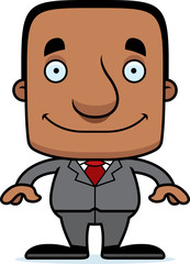 Cartoon Smiling Businessperson Man