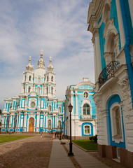 Fototapeta premium Smolny Cathedral in St. Petersburg 