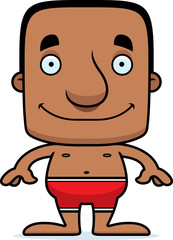 Obraz premium Cartoon Smiling Man Swimsuit