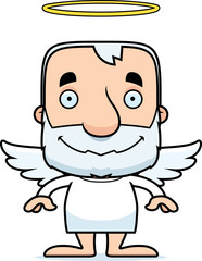 Cartoon Smiling Angel Man