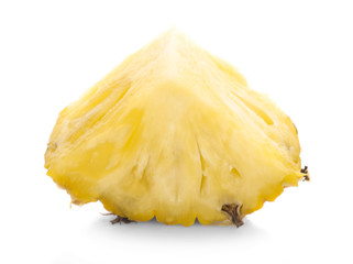 pineapple slice isolated on white background