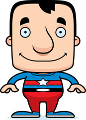 Cartoon Smiling Superhero Man