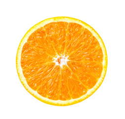 Orange slice isolated on white background