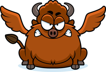 Angry Cartoon Buffalo Wings