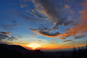 Mountain sunset in the Hsinchu,Taiwan.