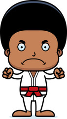Cartoon Angry Karate Boy