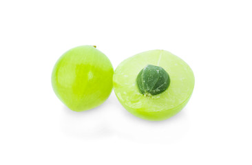 Indian gooseberry isolated on white background