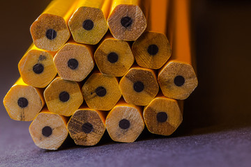 Close up image of New Yellow Pencils
