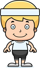Cartoon Smiling Fitness Boy