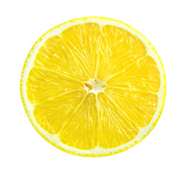 lemon slice isolated on white background