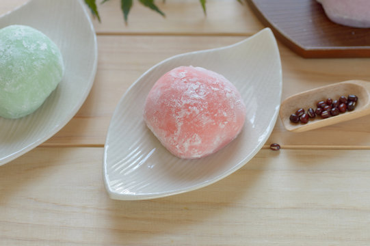 The Assortment Of Japanese Fruit Daifuku Mochi