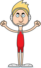 Cartoon Angry Wrestler Man