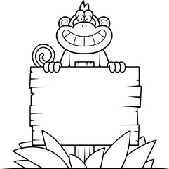Cartoon Monkey Sign
