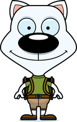 Cartoon Smiling Hiker Kitten