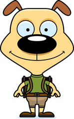 Cartoon Smiling Hiker Puppy