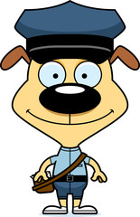 Cartoon Smiling Mail Carrier Puppy