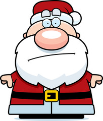 Cartoon Santa Claus Bored