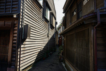 日本の古い町並み　ひがし茶屋街　江戸時代　加賀藩