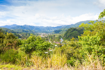 Panama Boquete town panoramic view of the valley in Chiriqui province 