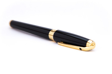 Black Pen Isolated on White Background