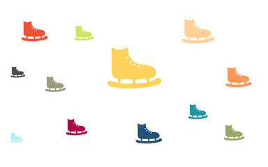 Viele bunte Schlittschuhe