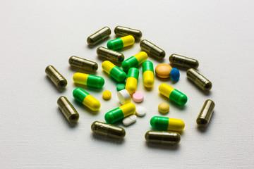 Herbal capsules with tablets and capsules pills