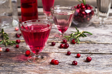 Transparent red drink