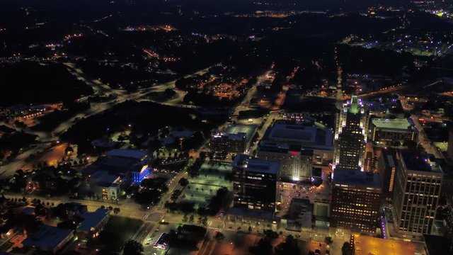 Aerial North Carolina Raleigh July 2017 Night 4K Inspire 2