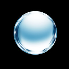 Blue circle oil or water abstract on dark background with clipping path. Use for your product ads poster element.