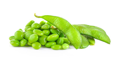  soy beans on white background