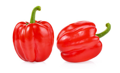 red pepper over white background