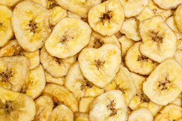 Banana chips for background
