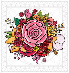 flower bouquet vector illustration