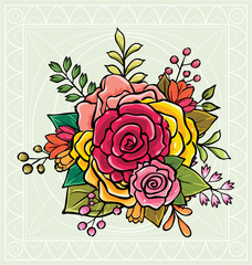 flower bouquet vector illustration