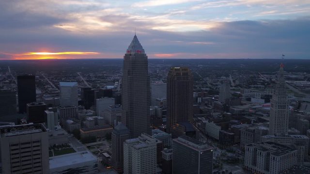 Aerial Ohio Cleveland July 2017 Sunrise 4K Inspire 2