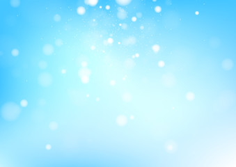 Blue bokeh abstract background. Vector illustration