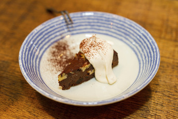 Walnut raw chocolate tower