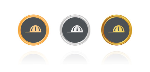 Mütze - Bronze, Silber, Gold Buttons