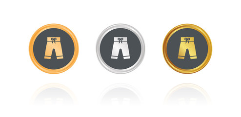 Unterhose - Bronze, Silber, Gold Buttons