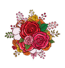 flower bouquet vector illustration