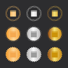 Notizheft - Bronze, Silber, Gold Medaillen