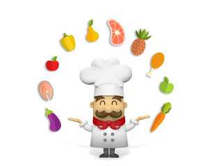 Cocinero chef alimentos