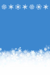 Snowflakes Designs Vector Blue Copy space