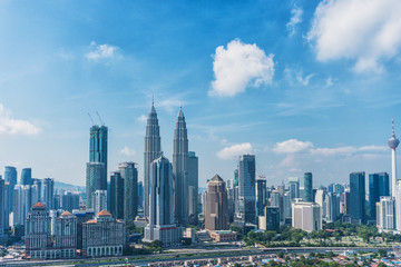 Fototapeta na wymiar Top view of Kuala Lumpur city, Malaysia