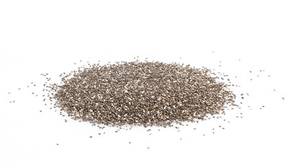 Chia seeds isolated on white
