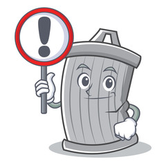 With sign trash character cartoon style © kongvector