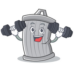 Fitness trash character cartoon style © kongvector