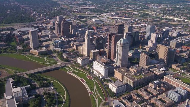 Aerial Ohio Columbus July 2017 Sunny Day 4K Inspire 2