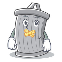 Silent trash character cartoon style © kongvector