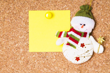 Christmas greetings with snowman